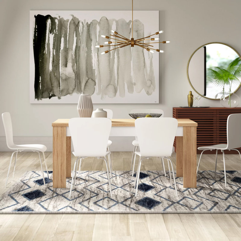 Ensemble repas pour six personnes Algedi, 7 (1 table + 6 chaises)