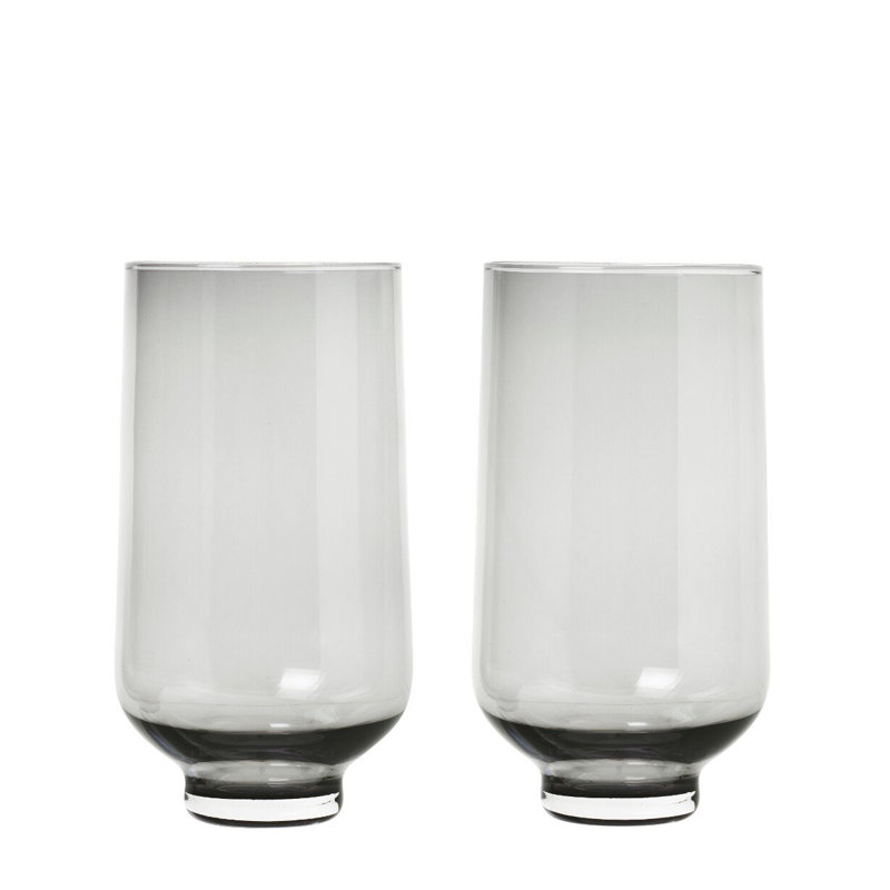 Flow 14 oz. Drinking Glass, Smoke