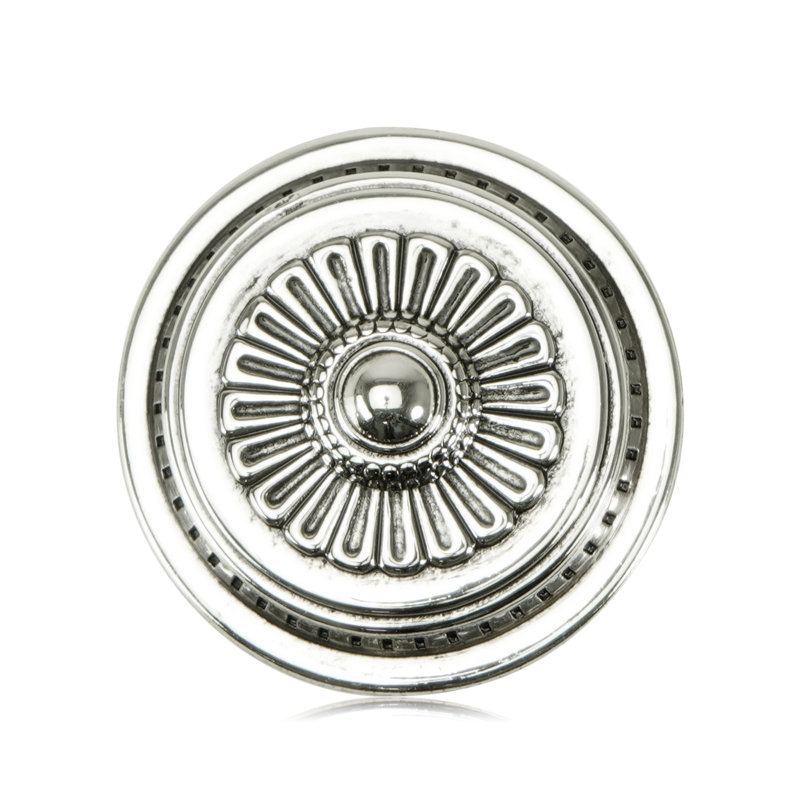 LAKEWOOD KNOB BURNISH SILVER FINISH