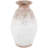 Carlas Metal Distressed Textured Decorative Copper Vase with Terracotta Accents
