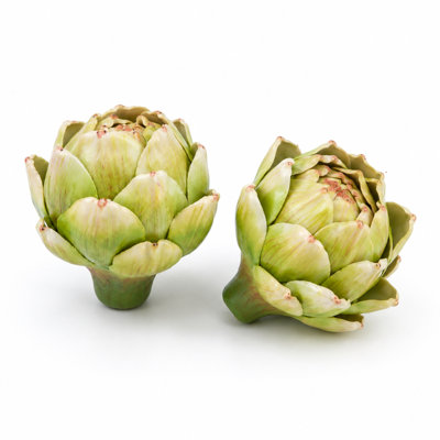 2-Piece Green Faux Artichoke Decorative Set