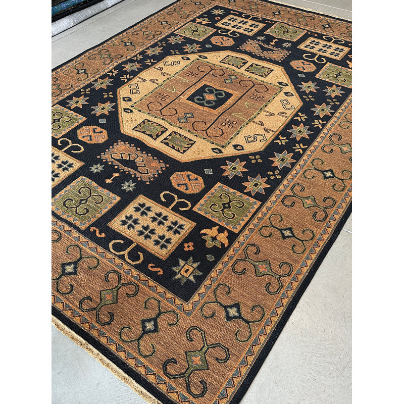 KAZAK 6 BLACK, Rectangle 2' x 3'