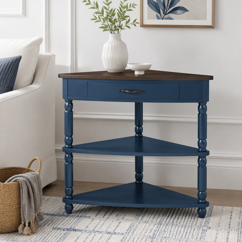 Petite table d'angle 33,8 po, Marine