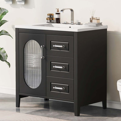 Charming Bathroom Vanity with Multiple Features for Enhanced Functionality