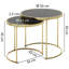 Blankenship Glass Top Sled Nesting Tables