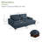 90" Wide Square Arm Corduroy Sofa-1295325150