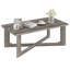 Table basse Table basse en bois d'hévéa massif avec base en forme de X pour le salon