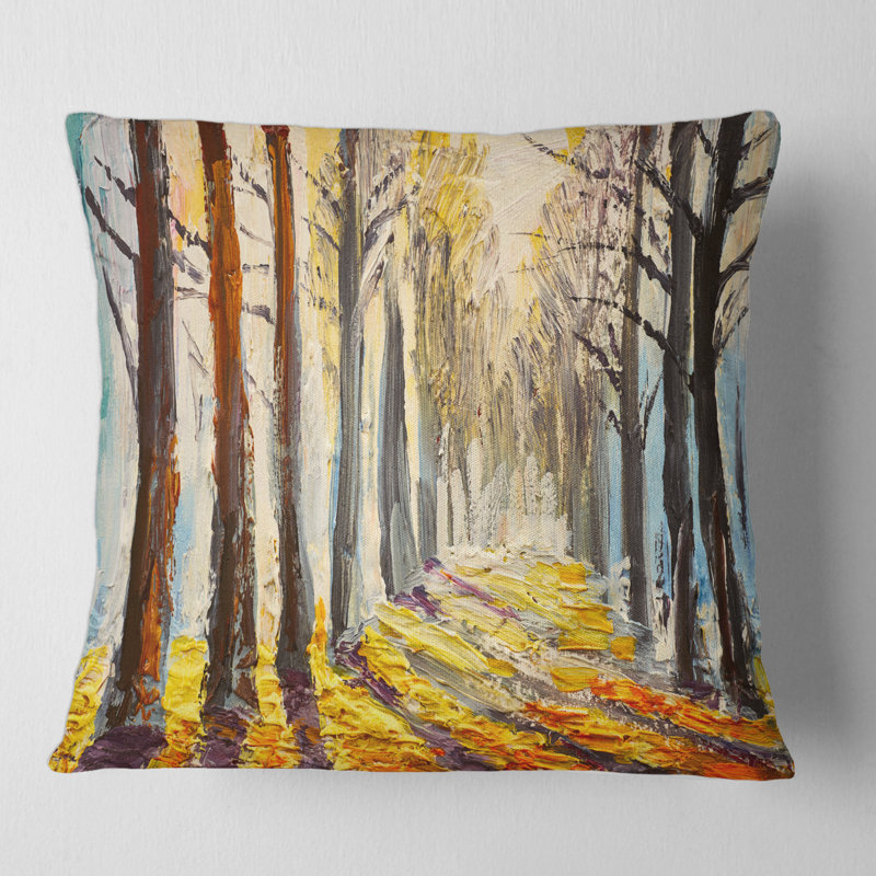 Housse et insert de coussin carré Sunshine Through the Trees, 16" x 16"