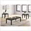 Ensemble de tables basses chic en faux marbre avec pieds noirs pour le salon-1052201136