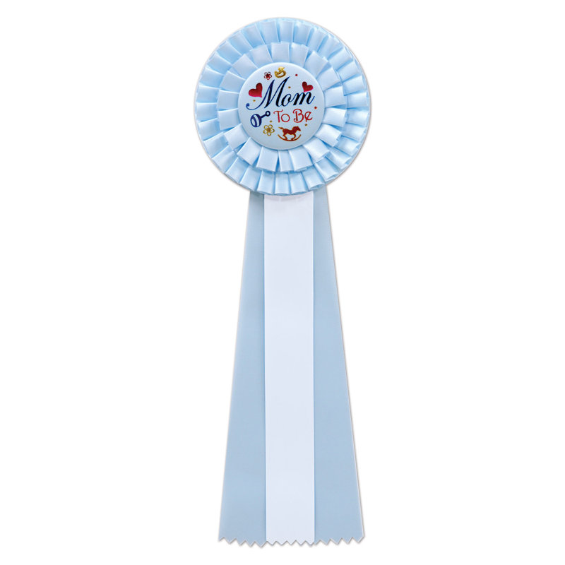 Rosette bleue «Blue Mom To Be»