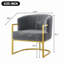 Chaise de lecture rembourrée avec cadre en métal doré Modern Accent Chair-1773393997