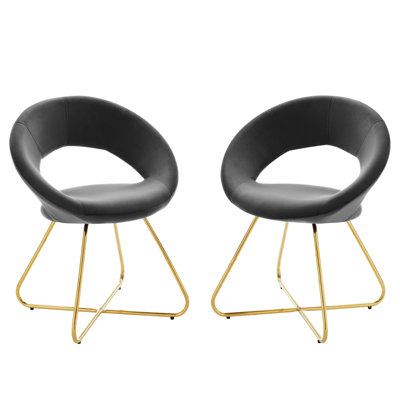 Ensemble de 2 chaises de salle à manger rembourrées Modway Nouvelle