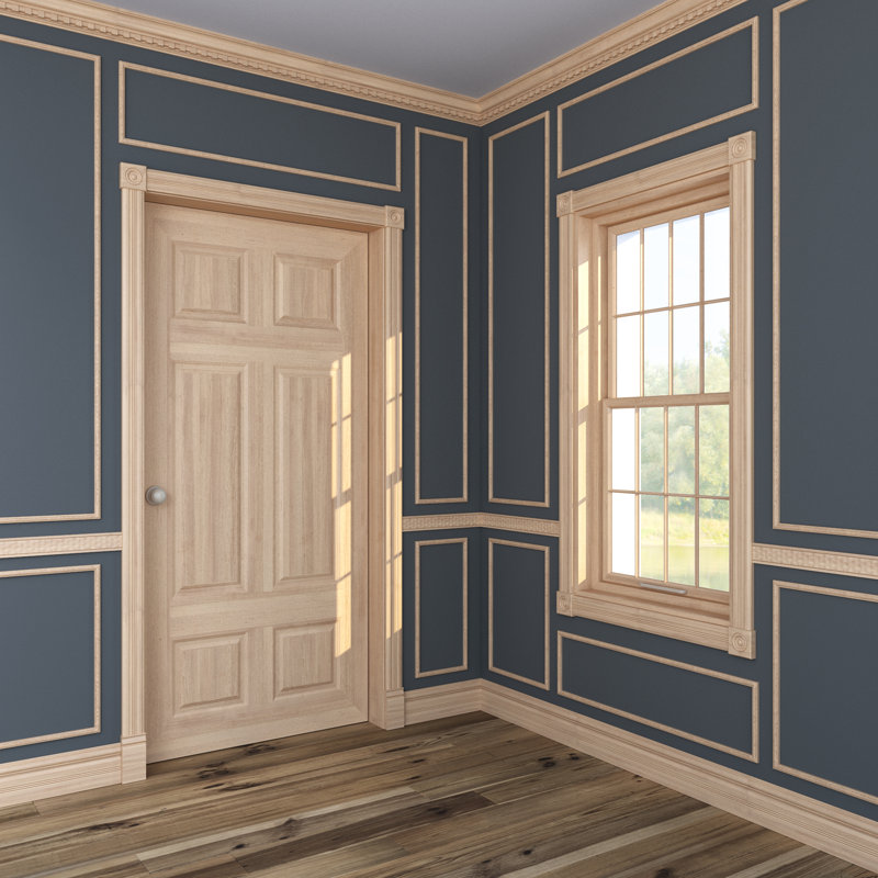 4-1/2-in x 8-ft Unfinished White Hardwood Crown Moulding