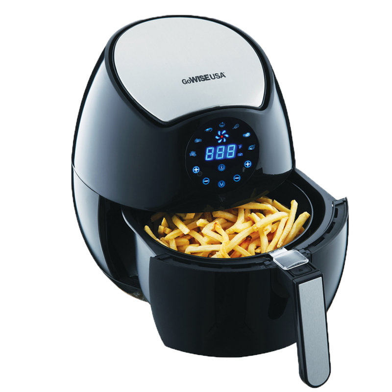 GoWISE USA 3.7 Quart 4th Generation Electric Air Fryer with Touchscreen, Black