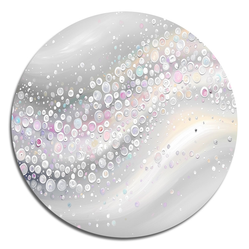 «Abstract Luminous Spiral Waves», art mural rond moderne abstrait, art mural contemporain en métal, H 29 po x l 29 po