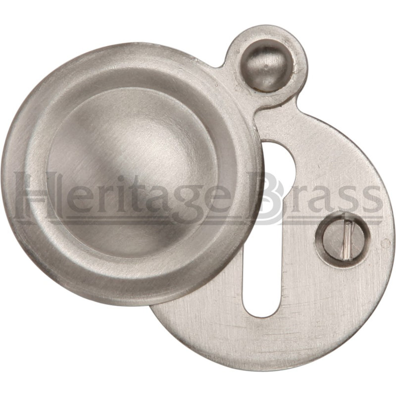 Heritage Brass Heritage Round Covered Keyhole, Satin Nickel