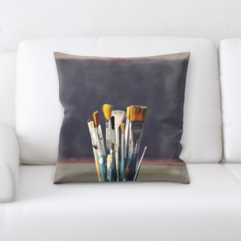 Coussin décoratif brosses Sais