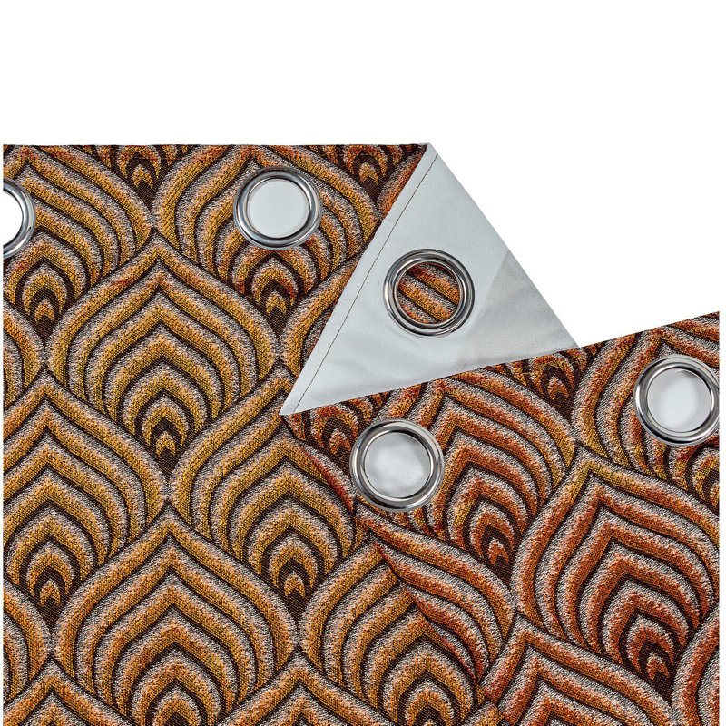 Annelise Room Darkening Pair, Orange, 116.84 W x 182.88 D cm