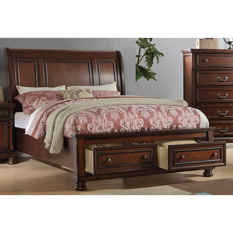 Ensemble de chambre à coucher grand lit-bateau 3 pièces