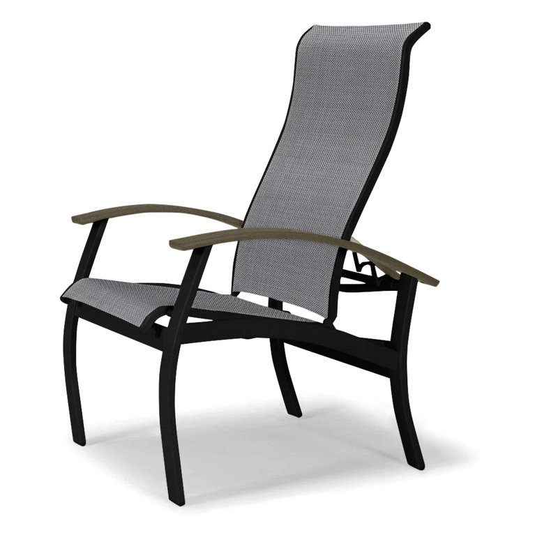 Chaise de patio Askar, Beachwood, Titane Sunbrella®, Noir texturé