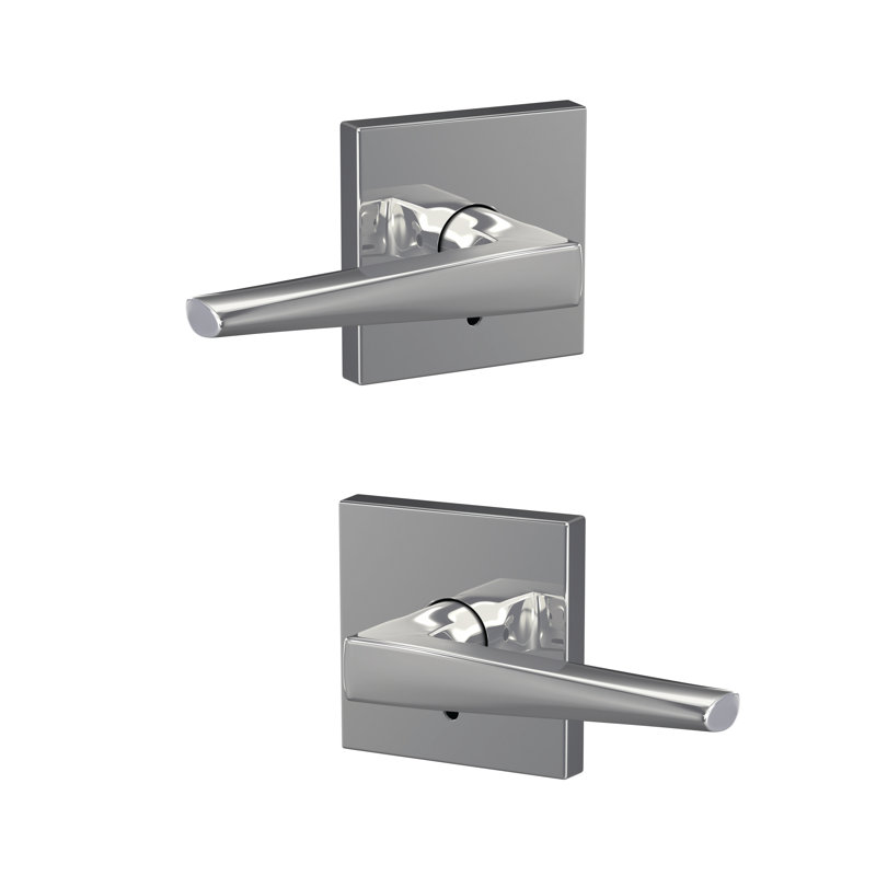Eller Non-Turning Lever with Collins Trim, Bright Chrome