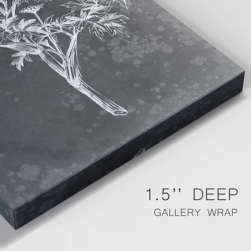 Slate Floral II - impression sur toile tendue, H 18 po x l 12 po x P 1 po