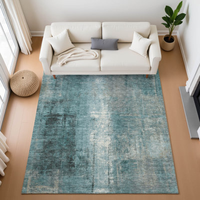 Premium Machine Washable Mouton AMF1980 Abstract Rug