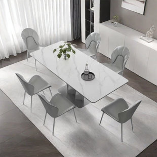 Modern light luxury home dining table sets