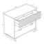 Commode contemporaine en bois massif 38 po à 3 tiroirs Elara-127126463