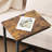 C Shaped End Tables, TV Trays For Living Room, Slide Under Couch Table For Sofa,  Small Space, (Rustic Brown/Set Of 2)