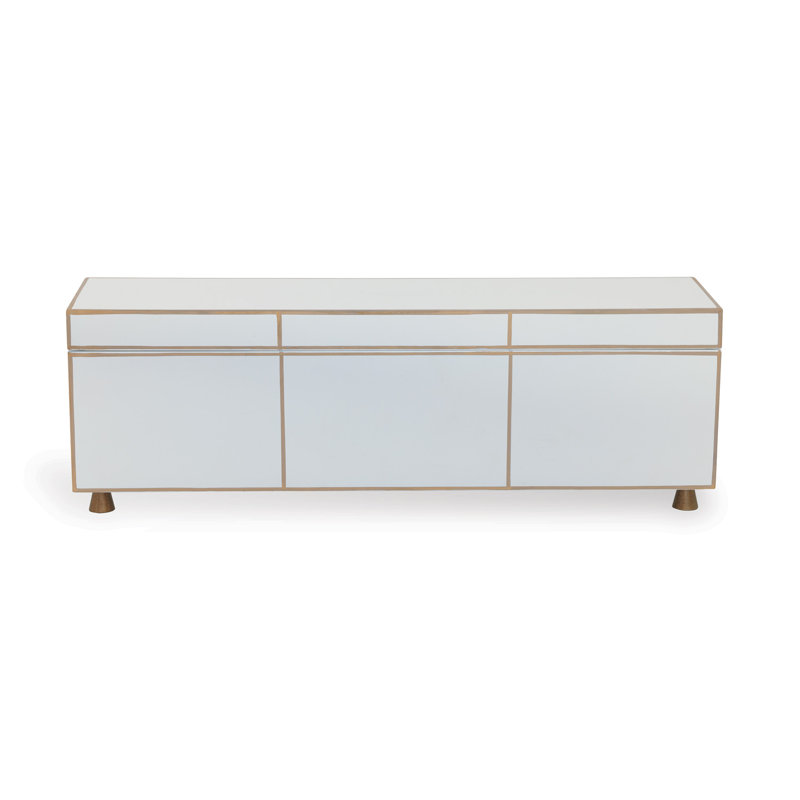 Soho Wood Decorative Box, White/Gold