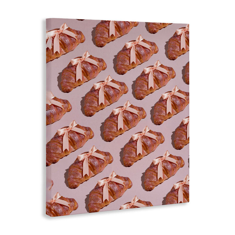 Croissants avec rubans, toile par Lish Creative, 40 x 30