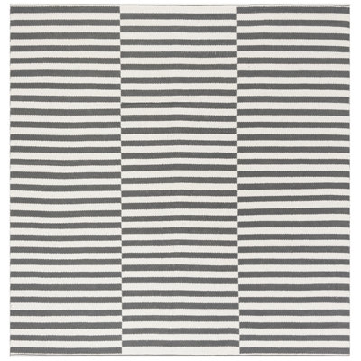Ilona Ivory Gray Striped Cotton Rug