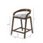 Tabouret de comptoir rembourré en bois Gurnaik-107848130-107848131