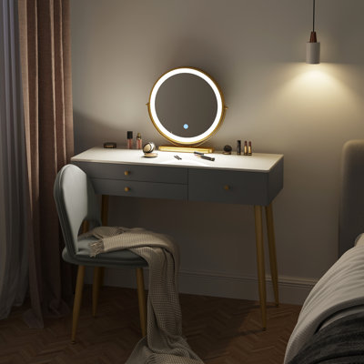 Etchemin Dressing Table with Mirror