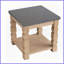 Table basse contemporaine carrée 23,8 po - Béton gris & amp; Bois, élégant Robuste pour le salon