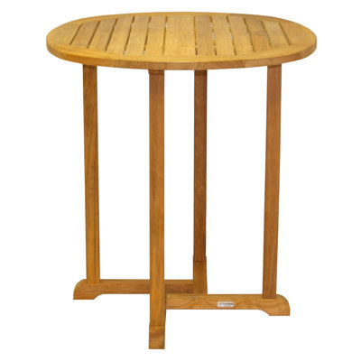 Oxford Teak Outdoor Round Bar Table