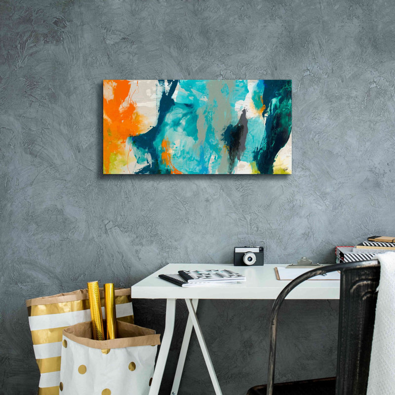 «Tidal Abstract II» par Sisa Jasper, art mural sur toile, H 12 po x l 24 po x P 0,75 po
