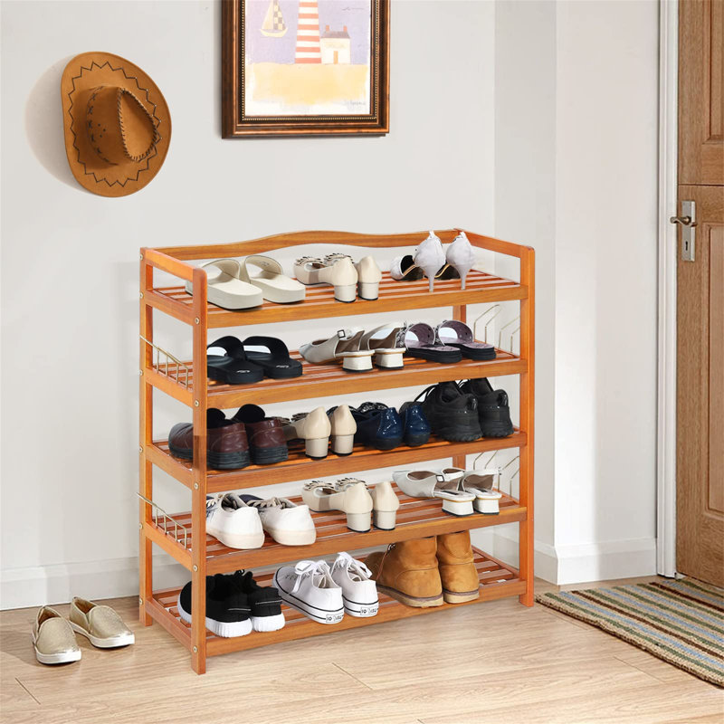 20 Pair Solid Wood Shoe Rack