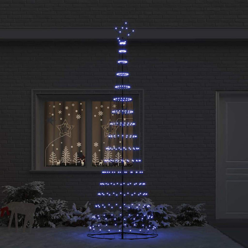 LED Christmas Tree 100.5 x 100.5 x 302.5 cm Metal, Blue