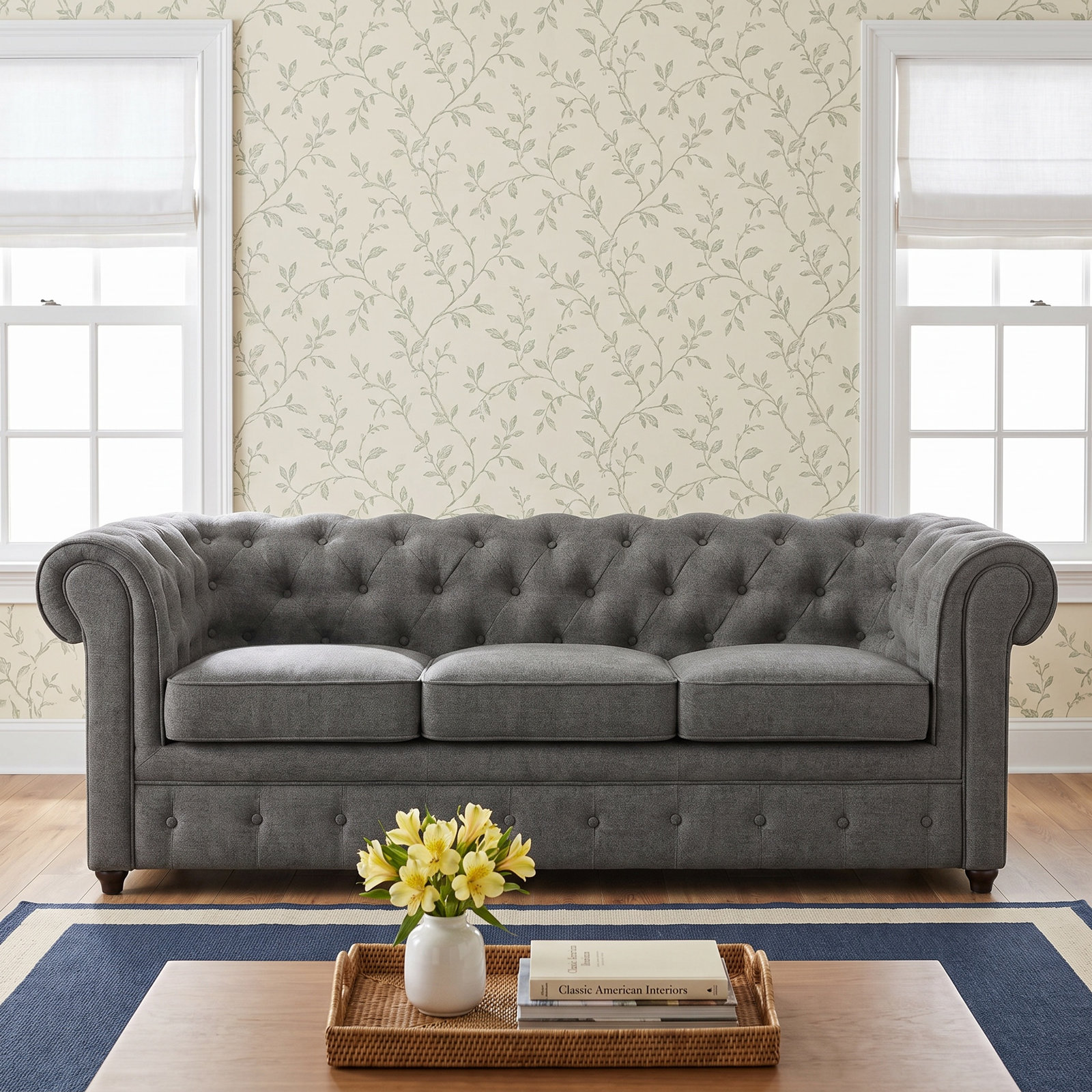 Mason 79" Sofa Bed, Milo Fossil Performance Chenille
