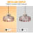 1-Light Pink Tiffany Stained Glass Pendant Light