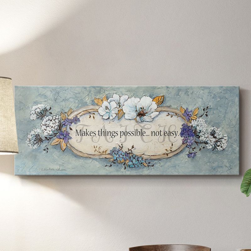 Faith - Toile tendue avec châssis - Prêt à accrocher, H 12 po x l 30 po