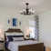 6-Light Crystal Column Ceiling Fan With Remote Control, Dimmable Chandelier With Adjustable Height