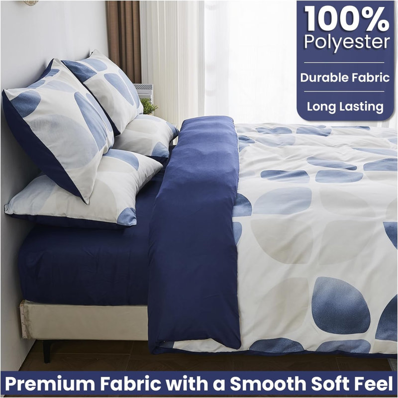 Polyester Duvet Cover Set with Pillowcases Included,  King Duvet Cover + 2 Standard Pillowcases