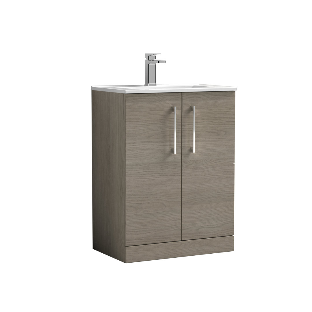 Arno 600mm Single Bathroom Vanity with Integrated Vitreous China Basin