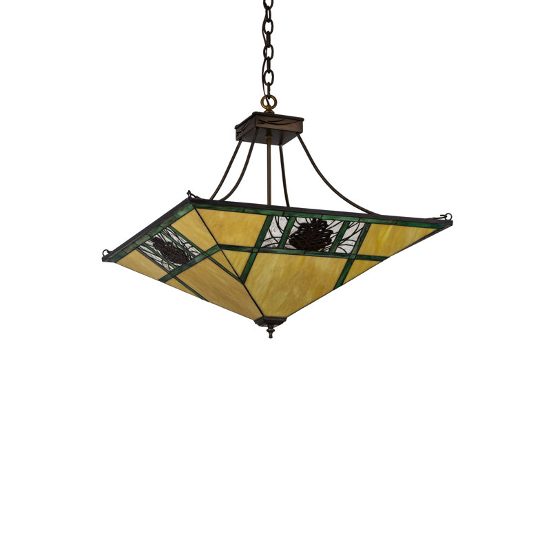Rustic Lodge 4 - Light Pendant, 28-57" H x 26.5" W x 26.5" D
