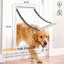Porte extérieure en verre transparent à 9 panneaux avec trou pour porte pour animal de compagnie avec cadre en bois massif et cadre de porte blanc-130205076-130205079