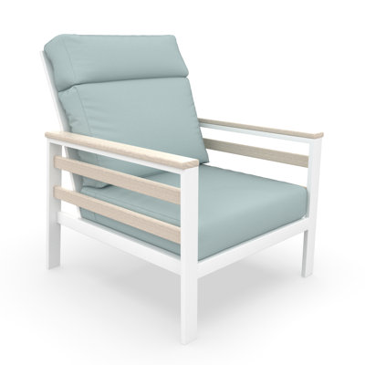 Townsend Metal Outdoor Lounge Club Chair With Sunbrella Cushion