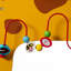 Jeu mural sensoriel girafe en bois